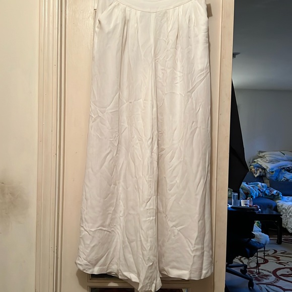 NWOT Anthropologie Elevenses White Wide Leg Trousers - Picture 1 of 5